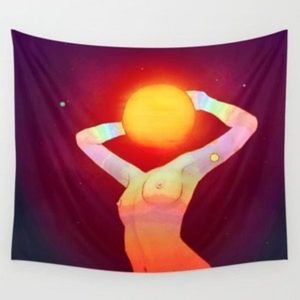 BOGO50% Topless Space Woman Tapestry